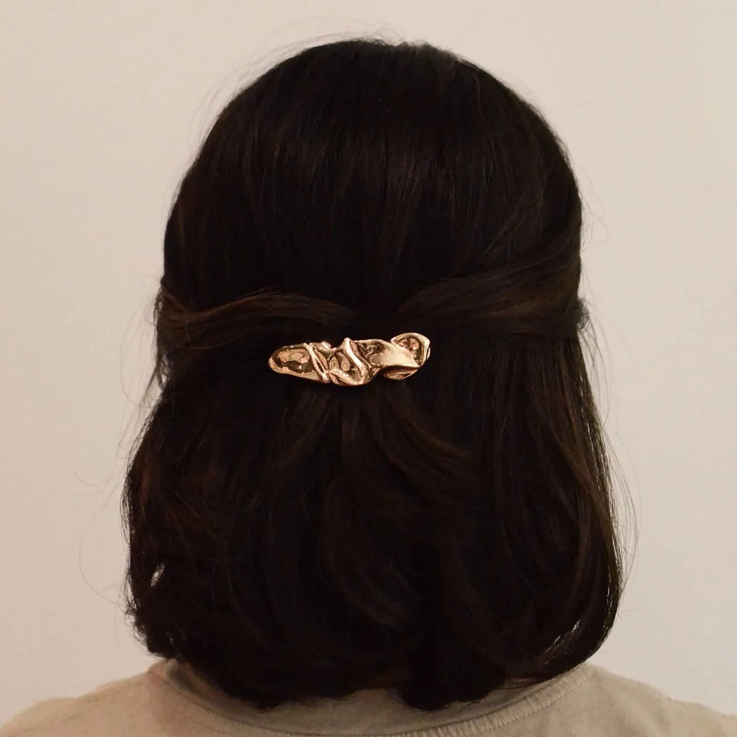 Textured Metal Barette | Gold