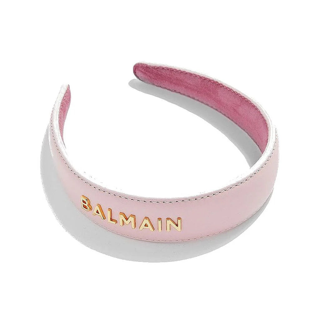 Balmain Pink Leather Headband