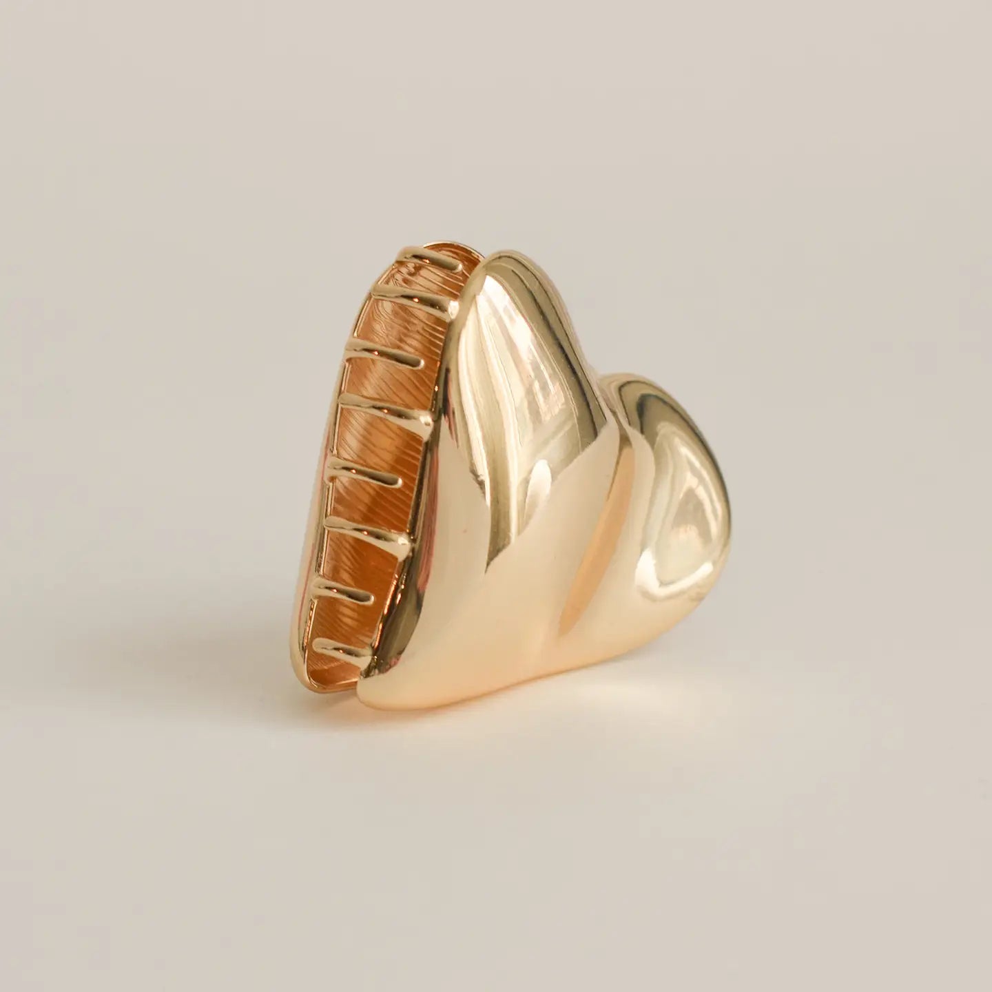 Heart-Shaped Hair Claw | Gold