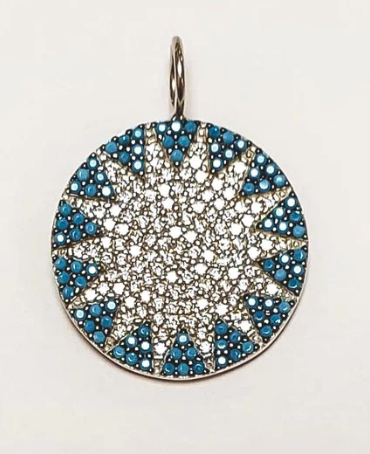 House of Moda Turquoise Big Sun Charm