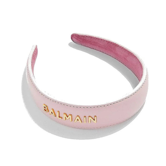 Balmain Pink Leather Headband