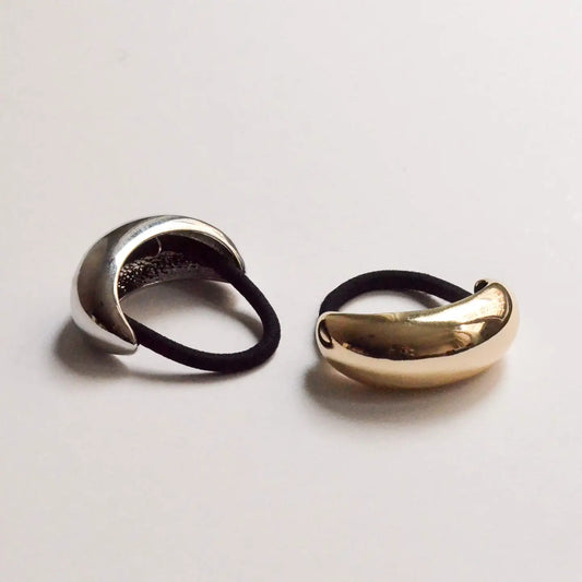 Wide Crescent Metal Ponytail | Gold