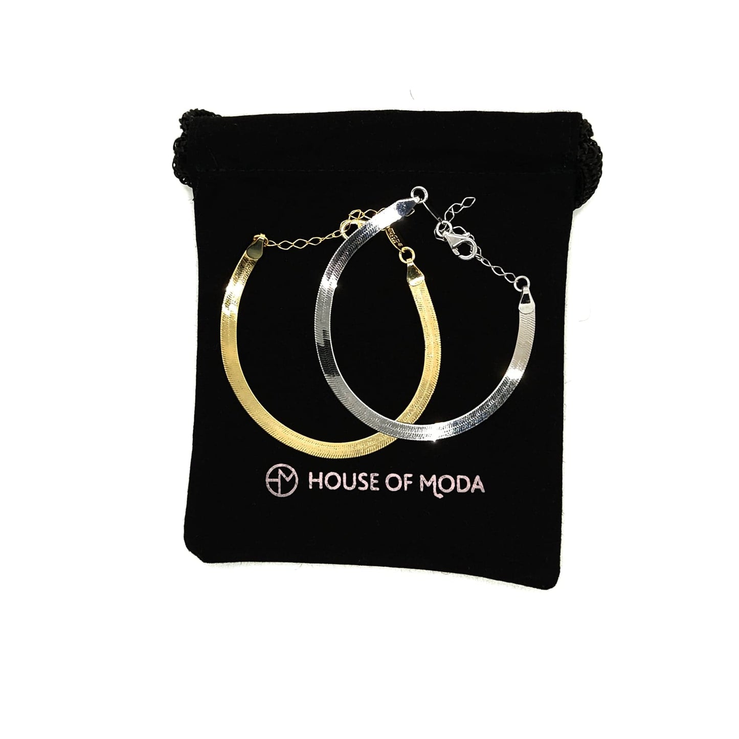 House Of Moda Cleo Herringbone Bracelet
