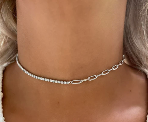 House of Moda Long Link Tennis Choker