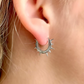 House of Moda Solid Spiked Huggie Hoops